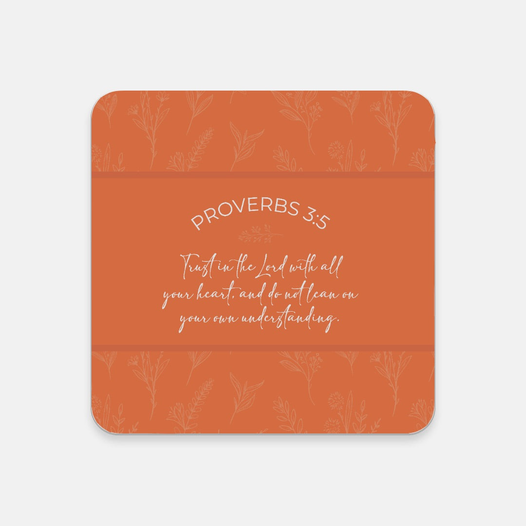 Grandma's Favorite Proverbs 3:5 Coaster (Terracotta)