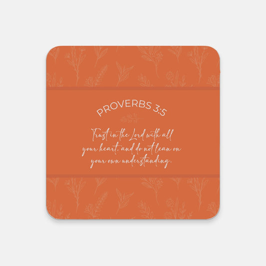 Grandma's Favorite Proverbs 3:5 Coaster (Terracotta)