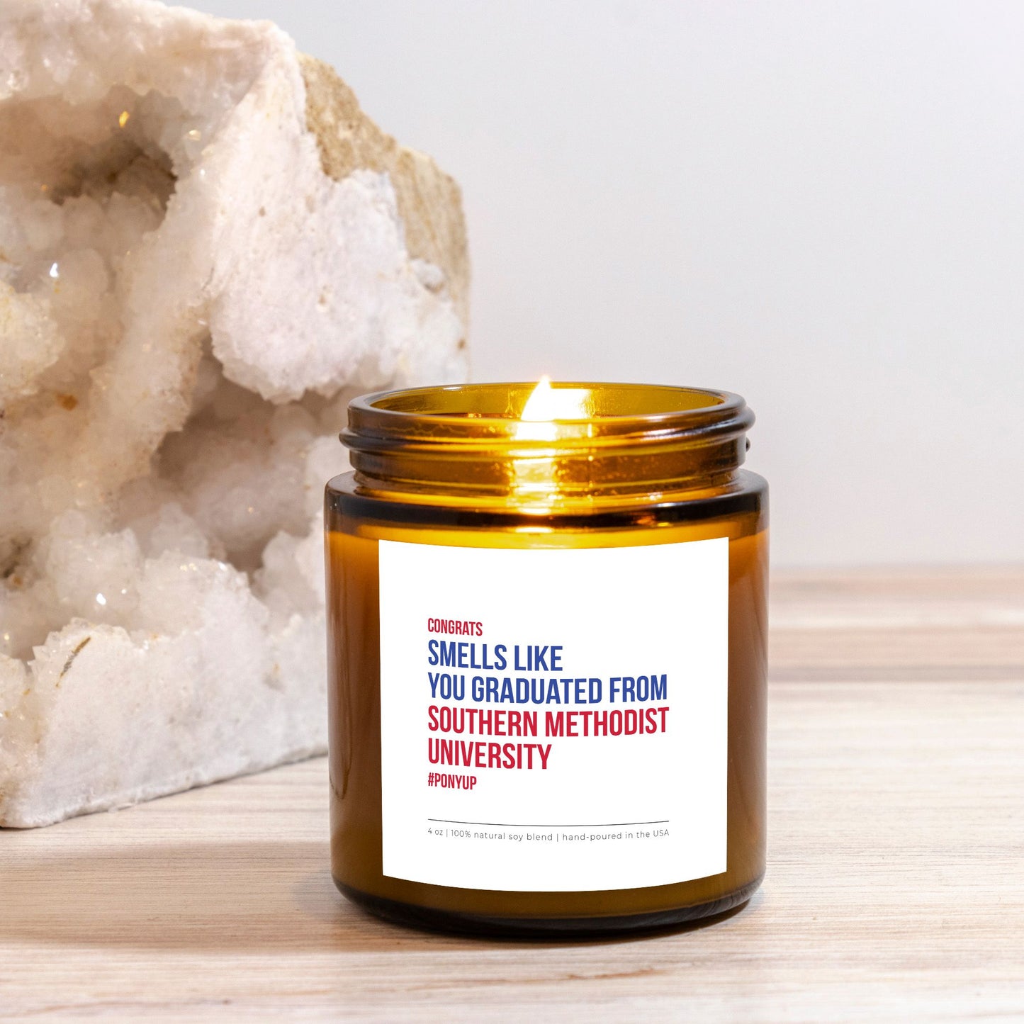 Southern Methodist University Graduation Candle (Amber)