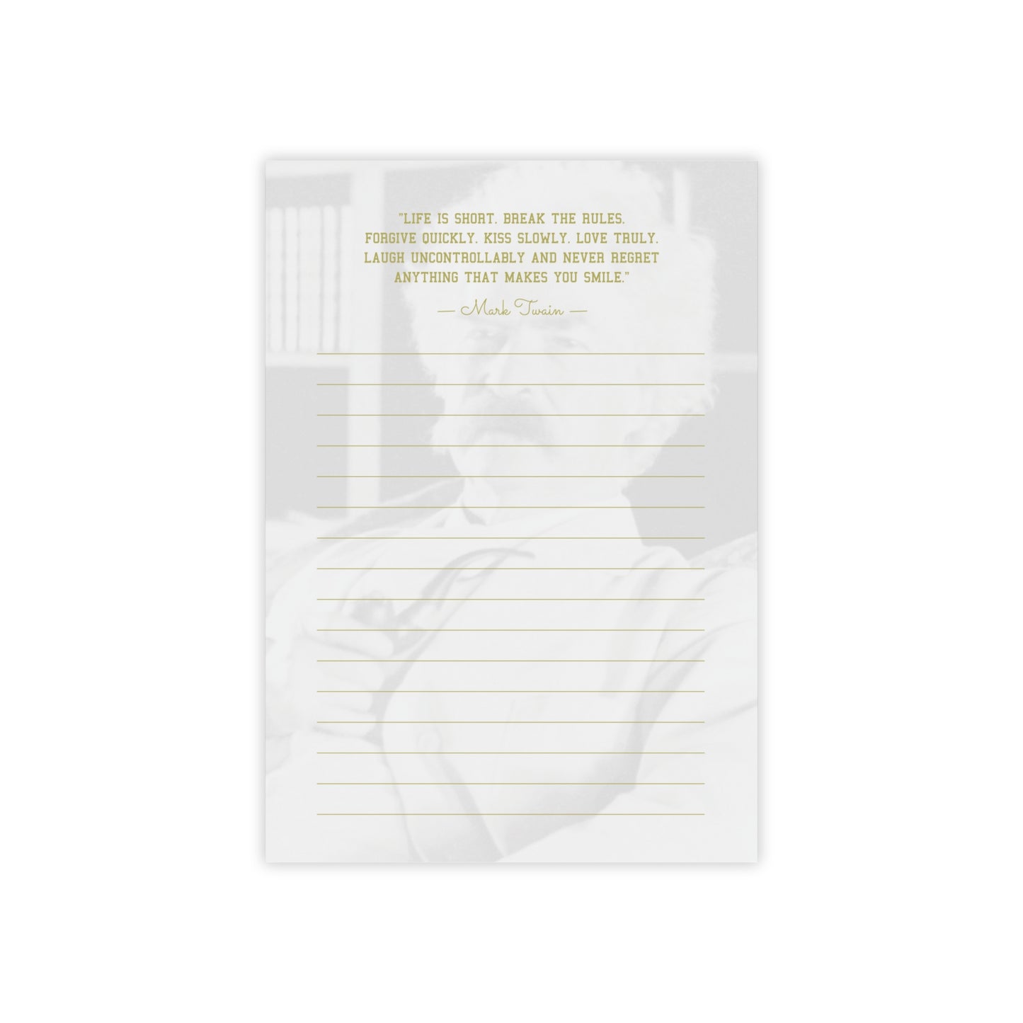 Mark Twain Life Is Short Post-it® Notes Lined Pad 4x6