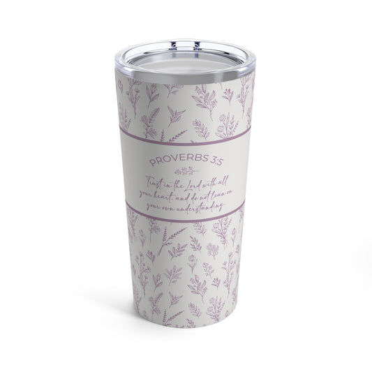 Grandma's Favorite Proverbs 3:5 Tumbler (20-oz Ecru/Lavender)