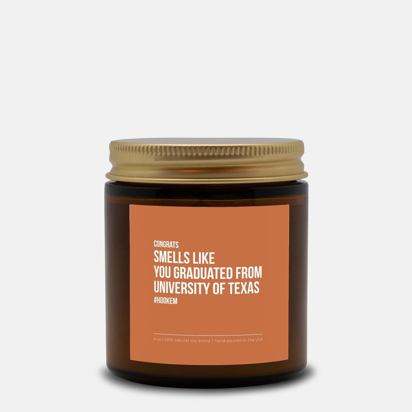 University of Texas Graduation Candle (Amber)