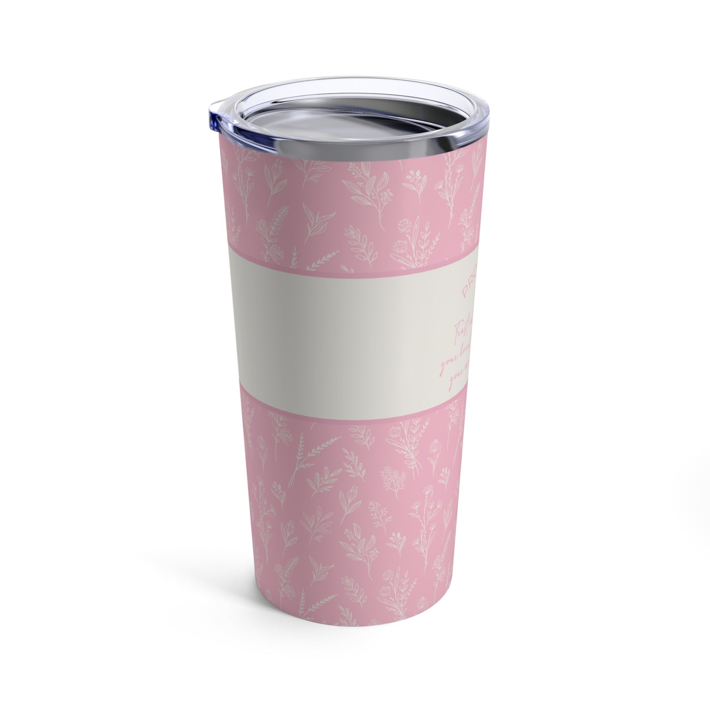 Grandma's Favorite Proverbs 3:5 Tumbler (20-oz Baby Pink)