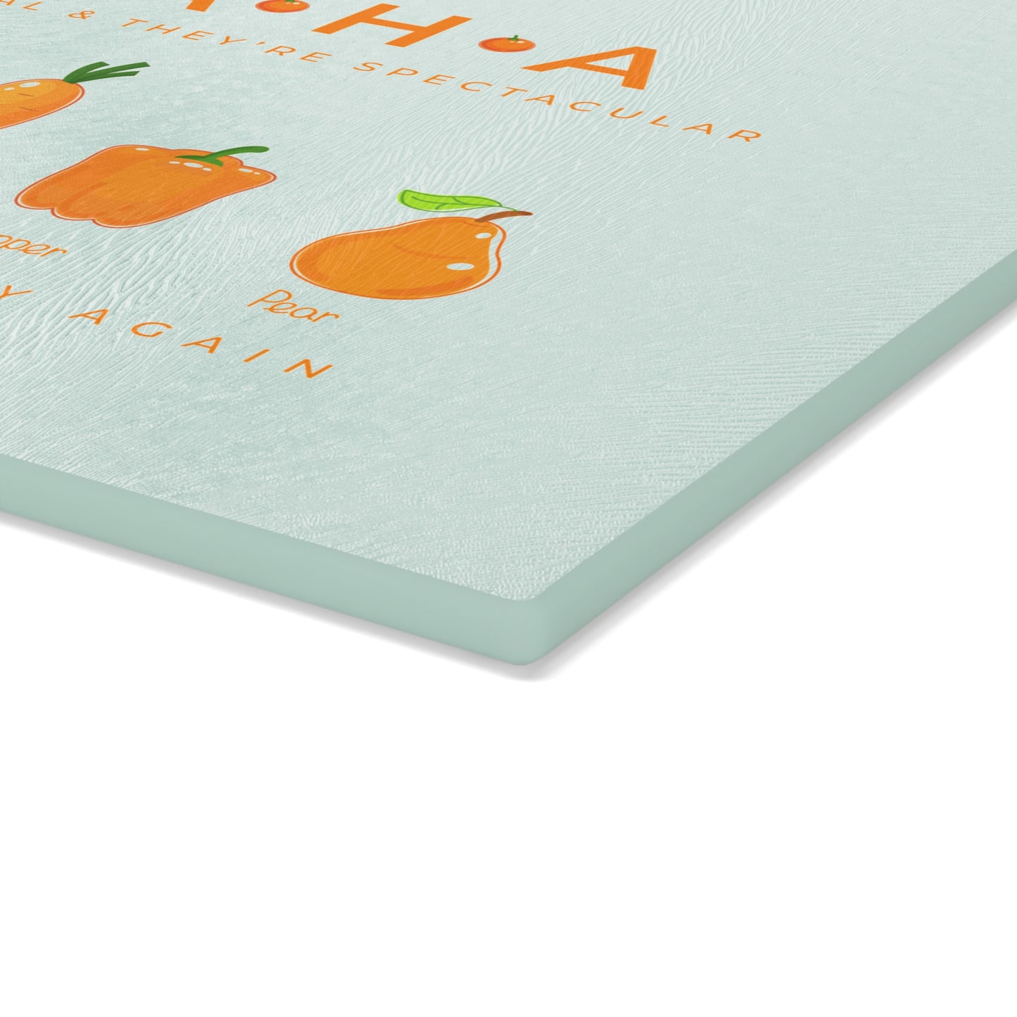 MAHA Make America Healthy Again Glass Cutting Board (Tangerine)