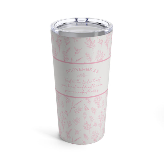 Grandma's Favorite Proverbs 3:5 Tumbler (20-oz Ecru/Baby Pink)