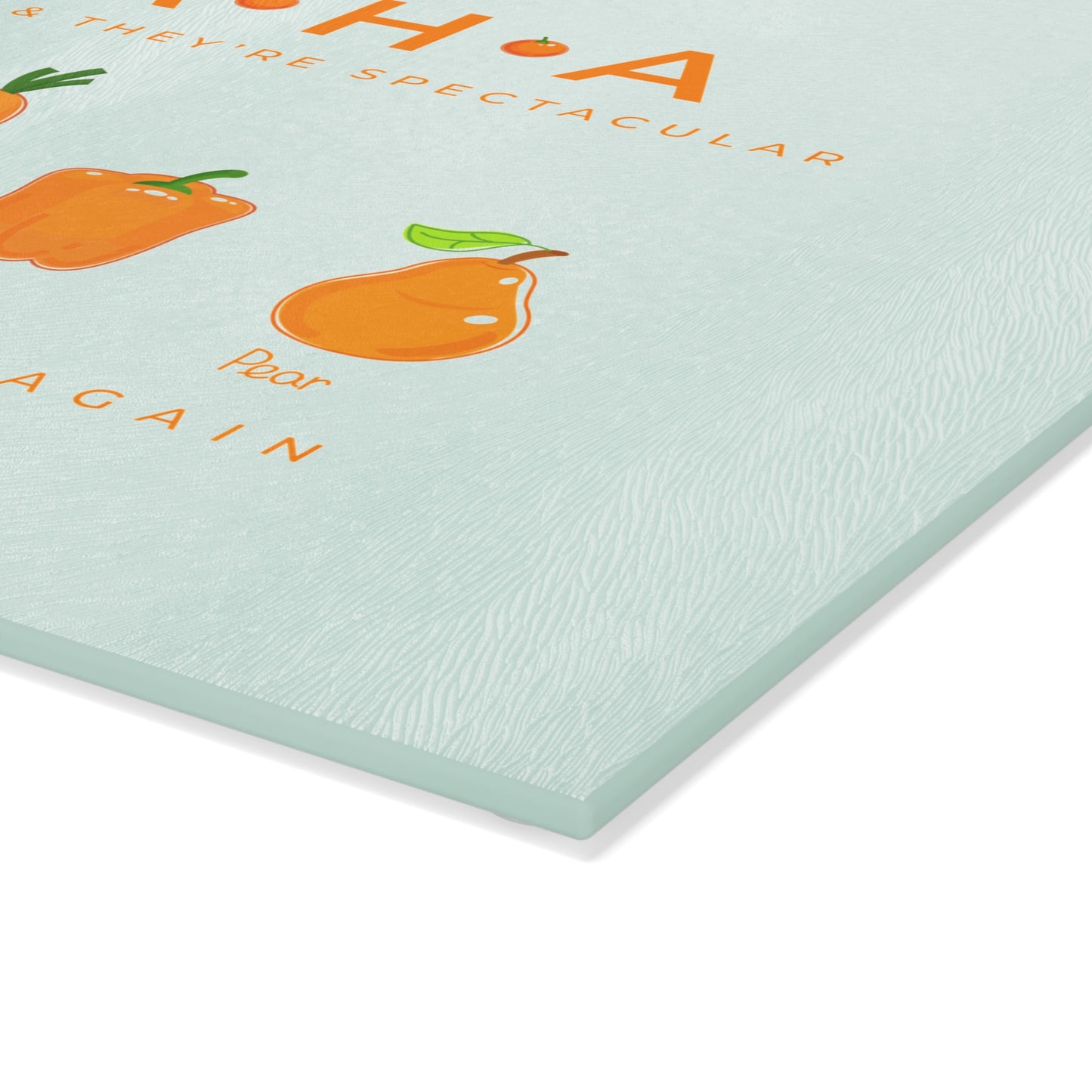 MAHA Make America Healthy Again Glass Cutting Board (Tangerine)