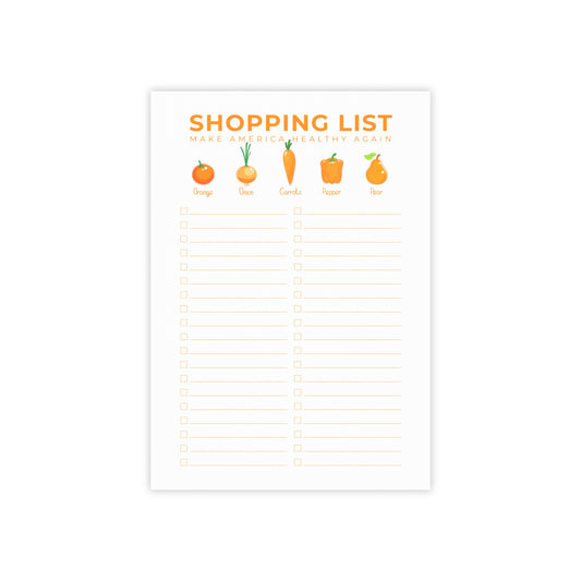 MAHA Make America Great Again Post-it® Notes Shopping List 4x6 (Tangerine)