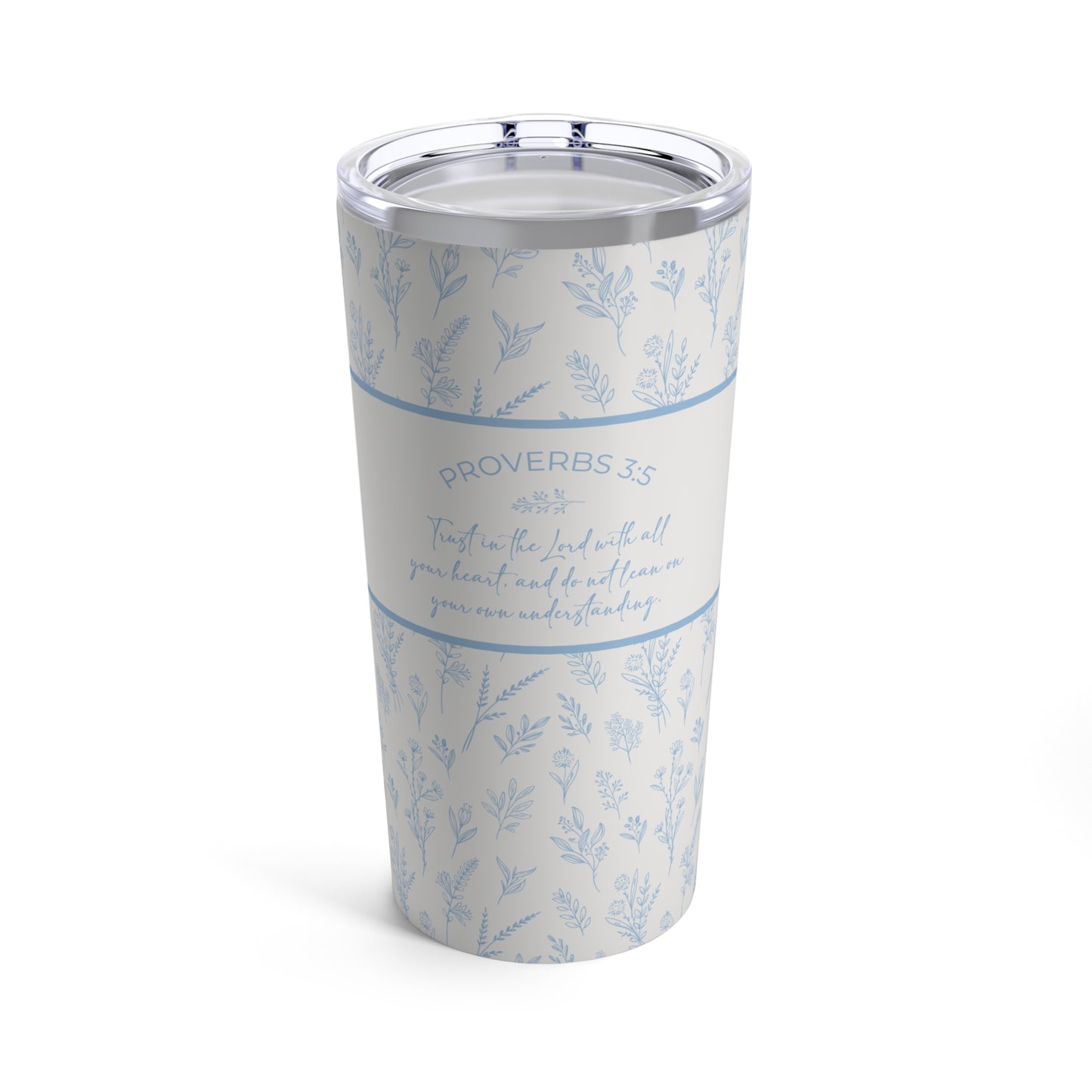 Grandma's Favorite Proverbs 3:5 Tumbler (20-oz Ecru/Baby Blue)