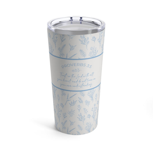 Grandma's Favorite Proverbs 3:5 Tumbler (20-oz Ecru/Baby Blue)