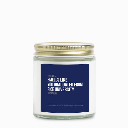 Rice University Graduation Candle (Clear)