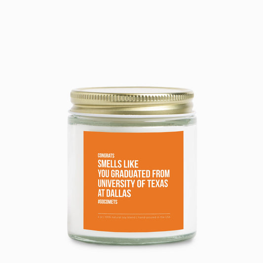 University of Texas at Dallas Graduation Candle (Clear)