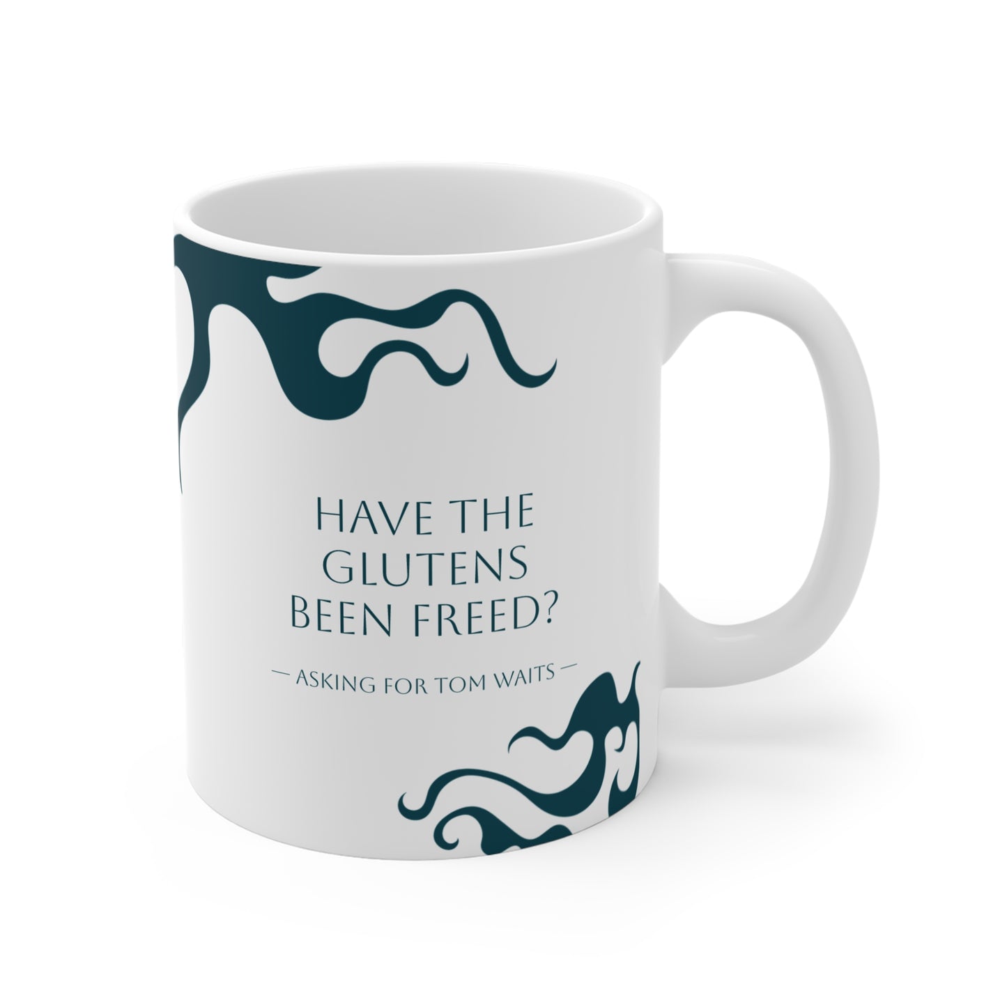 Tom Waits Free The Glutens Mug