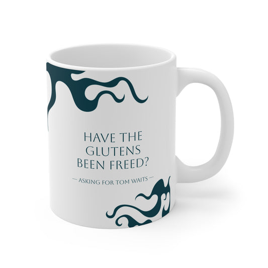 Tom Waits Free The Glutens Mug