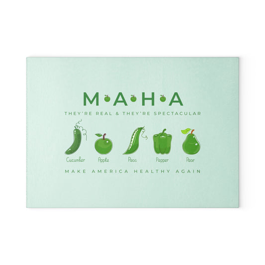 MAHA Make America Healthy Again Glass Cutting Board (Lime)