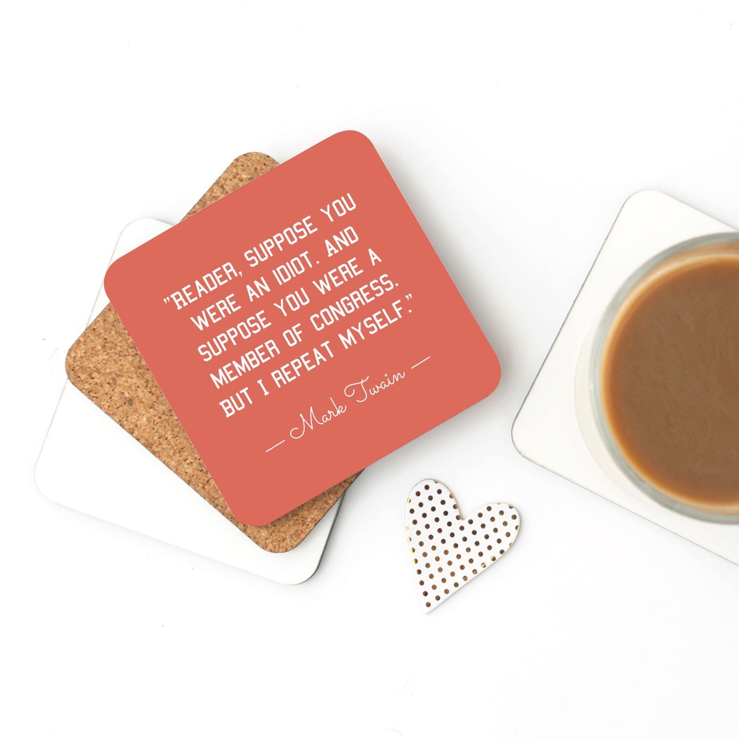 Mark Twain Idiot Congress Coaster