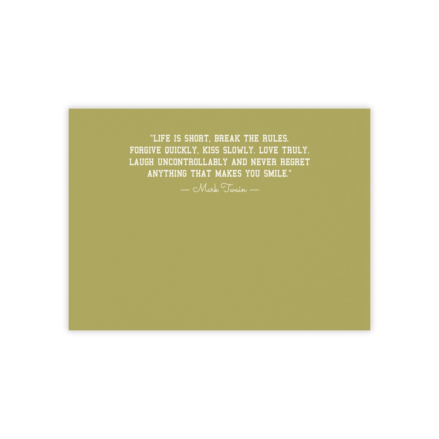 Mark Twain Life Is Short Post-it® Note Pads (3 Sizes)