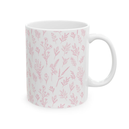 Baby Pink Herb Mug