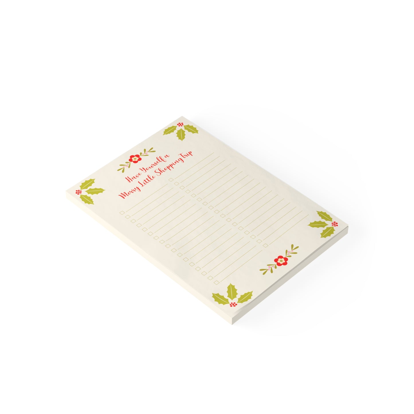 Merry Little Christmas Post-it® Notes Shopping List 4x6