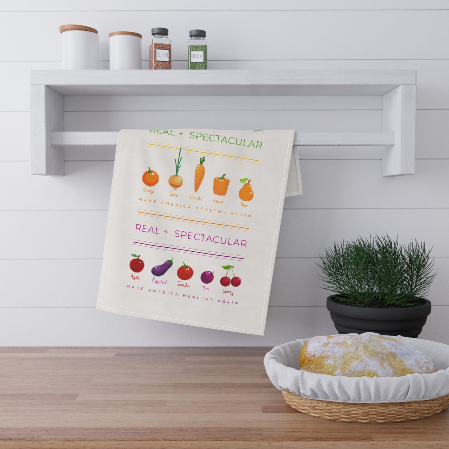 MAHA Make America Healthy Again Tea Towel (Rainbow)