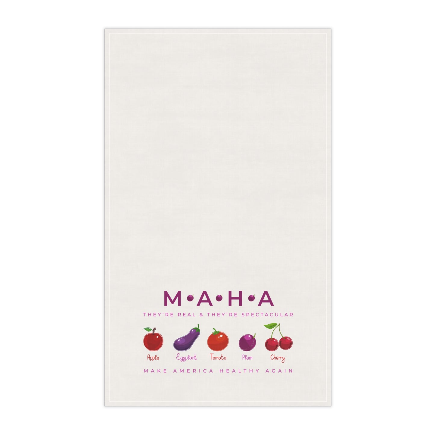 MAHA Make America Healthy Again Tea Towel (Plum)