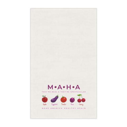 MAHA Make America Healthy Again Tea Towel (Plum)