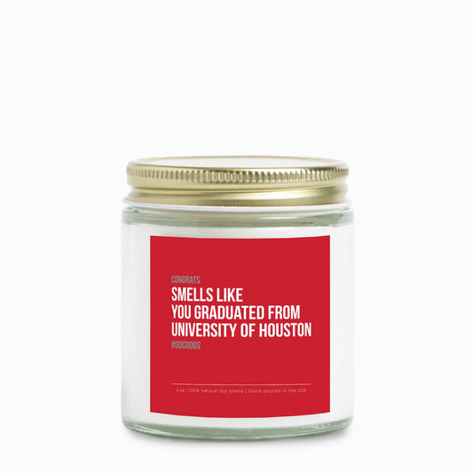 University of Houston Graduation Candle (Clear)