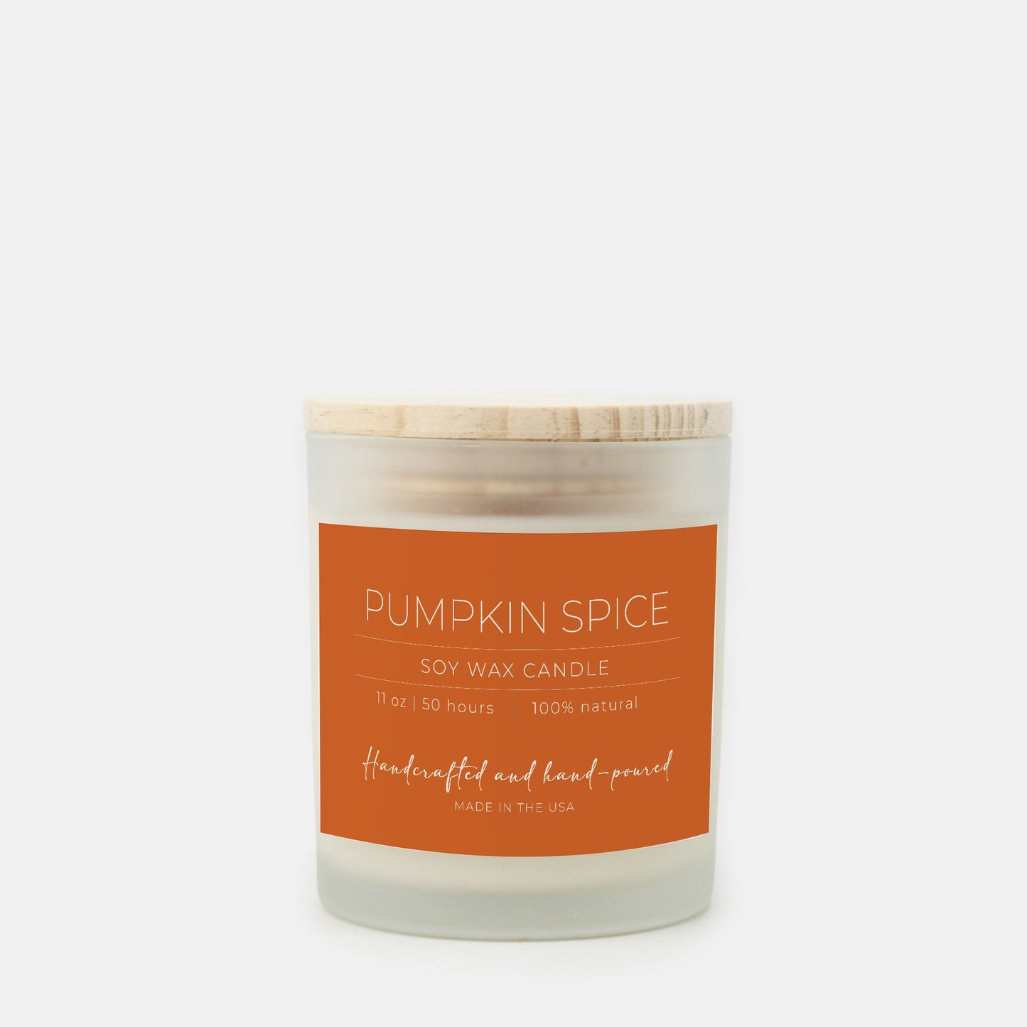 Pumpkin Spice Frosted Glass Candle