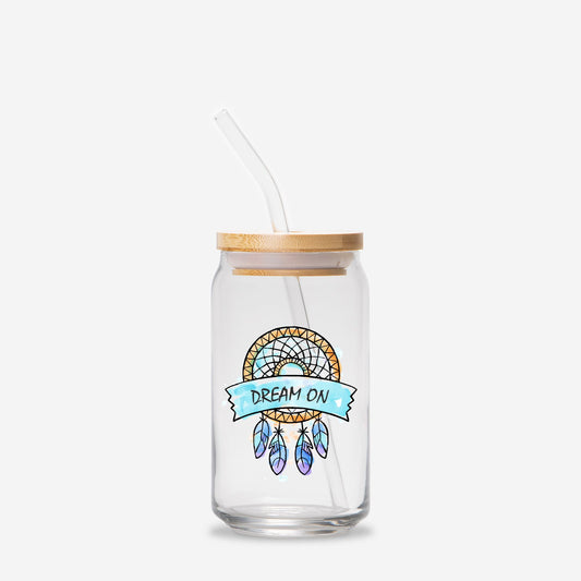 Dream On Boho Glass Can