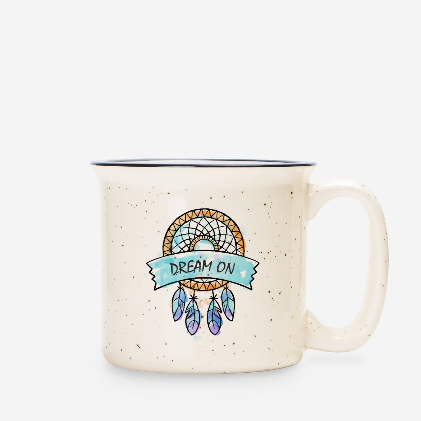 Dream On Boho Speckled Camp Mug