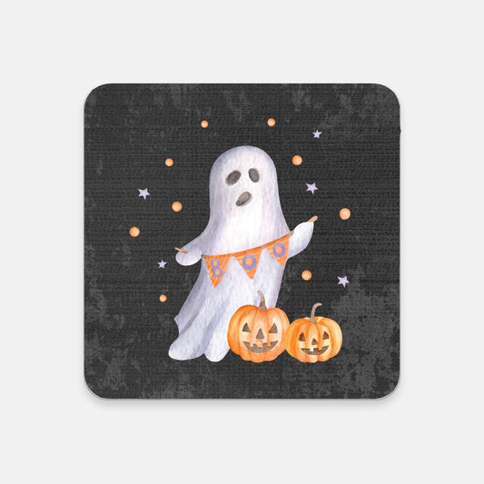 Not-So-Spooky Boo Ghost Coaster (Charcoal)