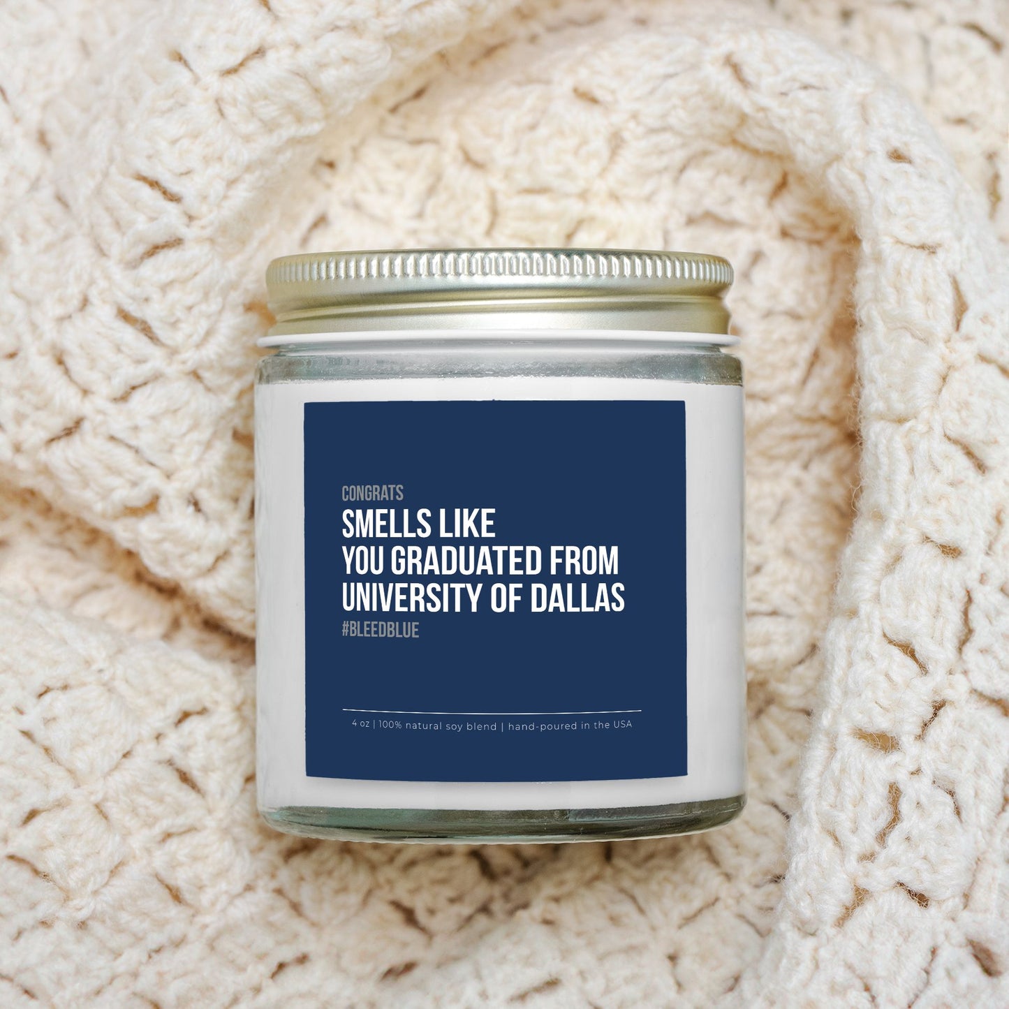 University of Dallas Graduation Candle (Clear)