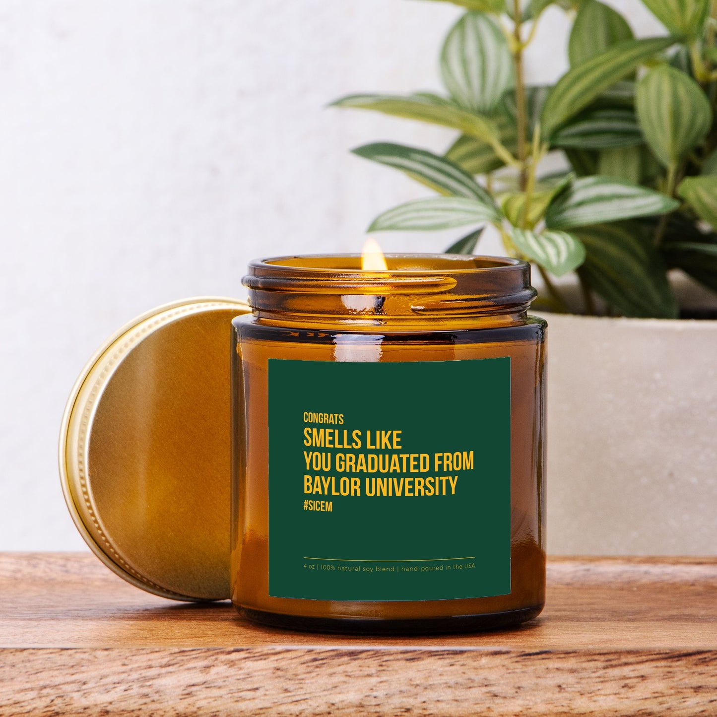 Baylor University Graduation Candle (Amber)