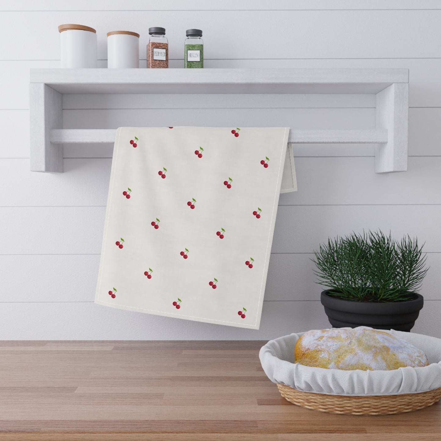 MAHA Make America Healthy Again Tea Towel (Cherry Polka Dots)