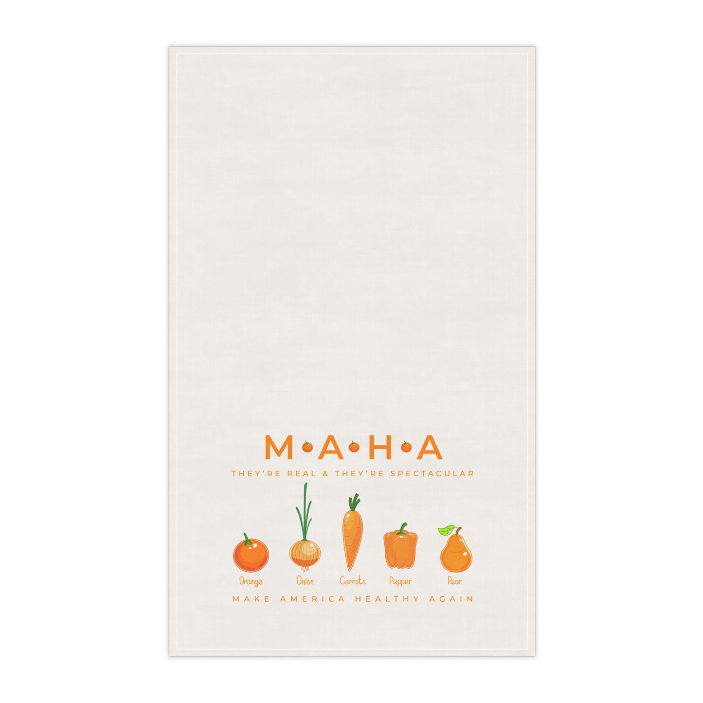 MAHA Make America Healthy Again Tea Towel (Tangerine)