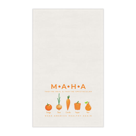 MAHA Make America Healthy Again Tea Towel (Tangerine)