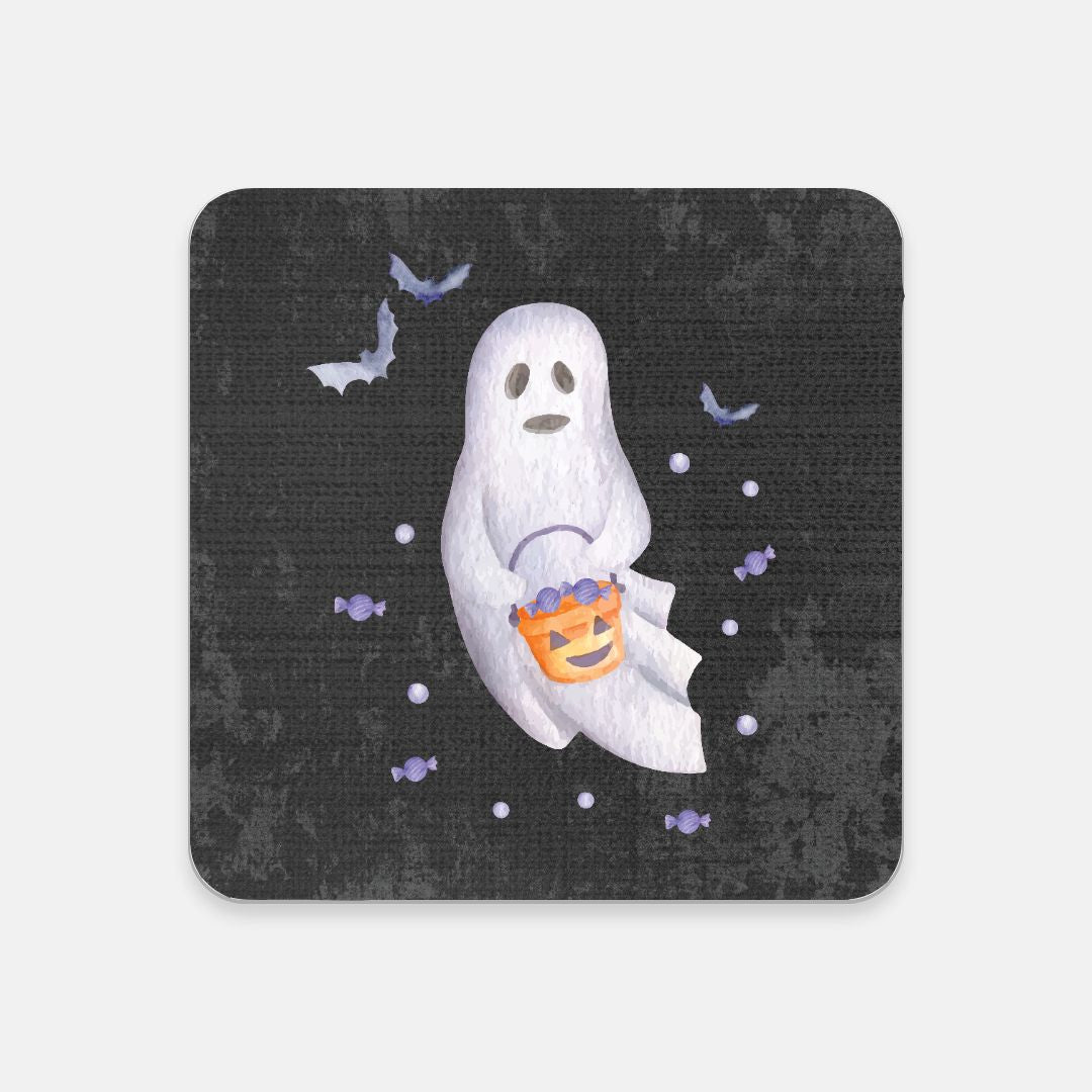 Not-So-Spooky Treat Ghost Coaster (Charcoal)