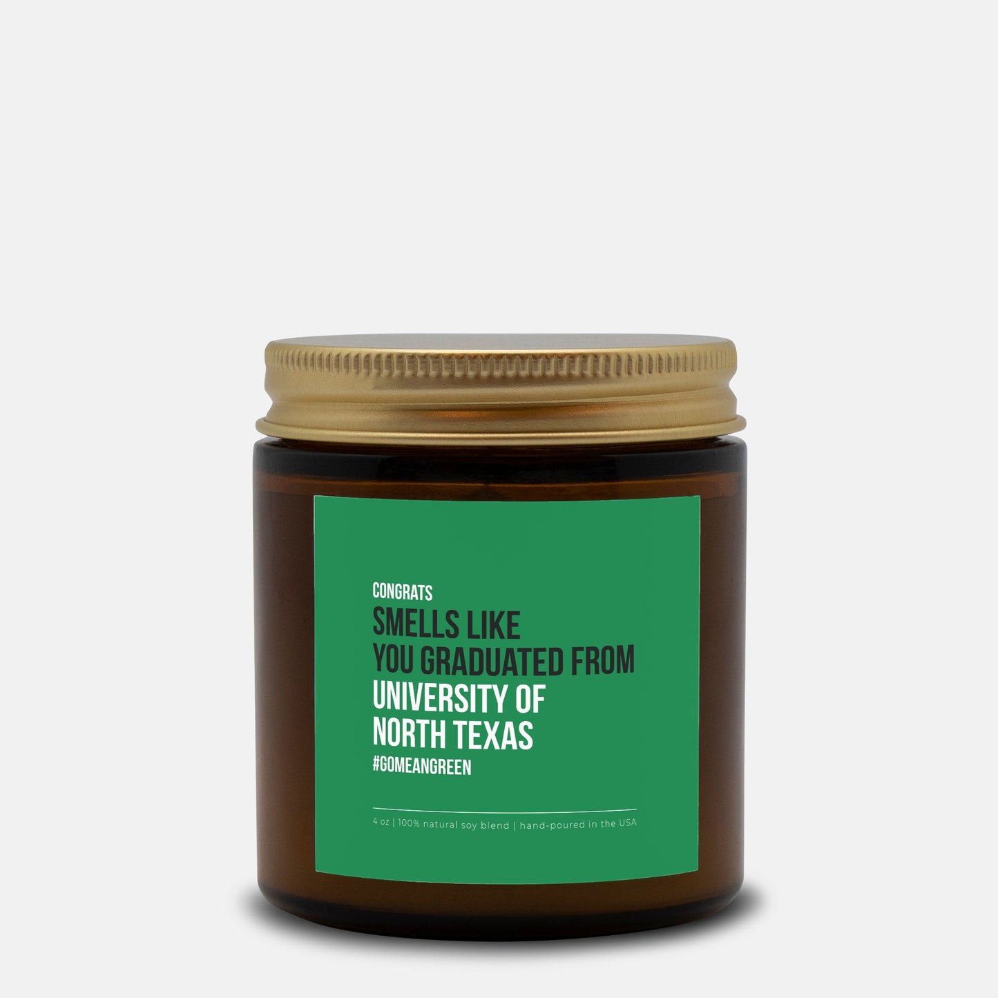 University of North Texas Graduation Candle (Amber)