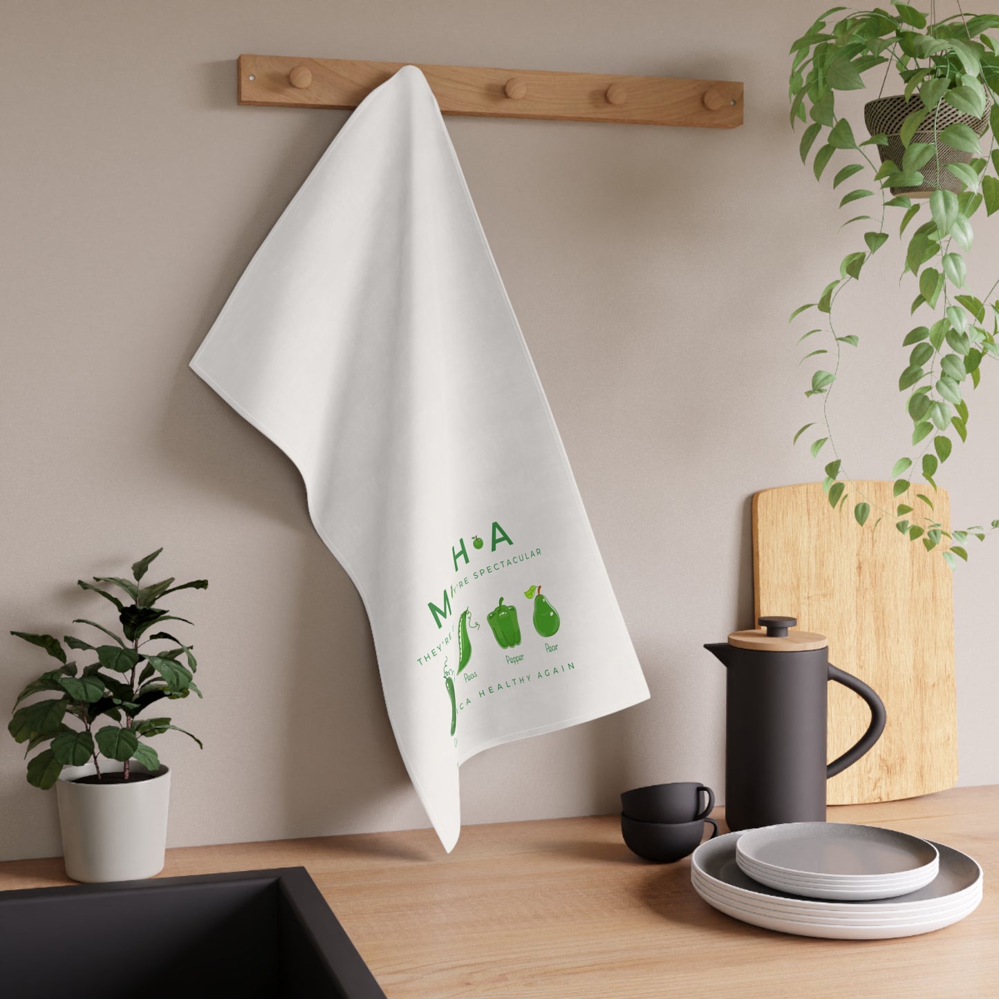 MAHA Make America Healthy Again Tea Towel (Lime)