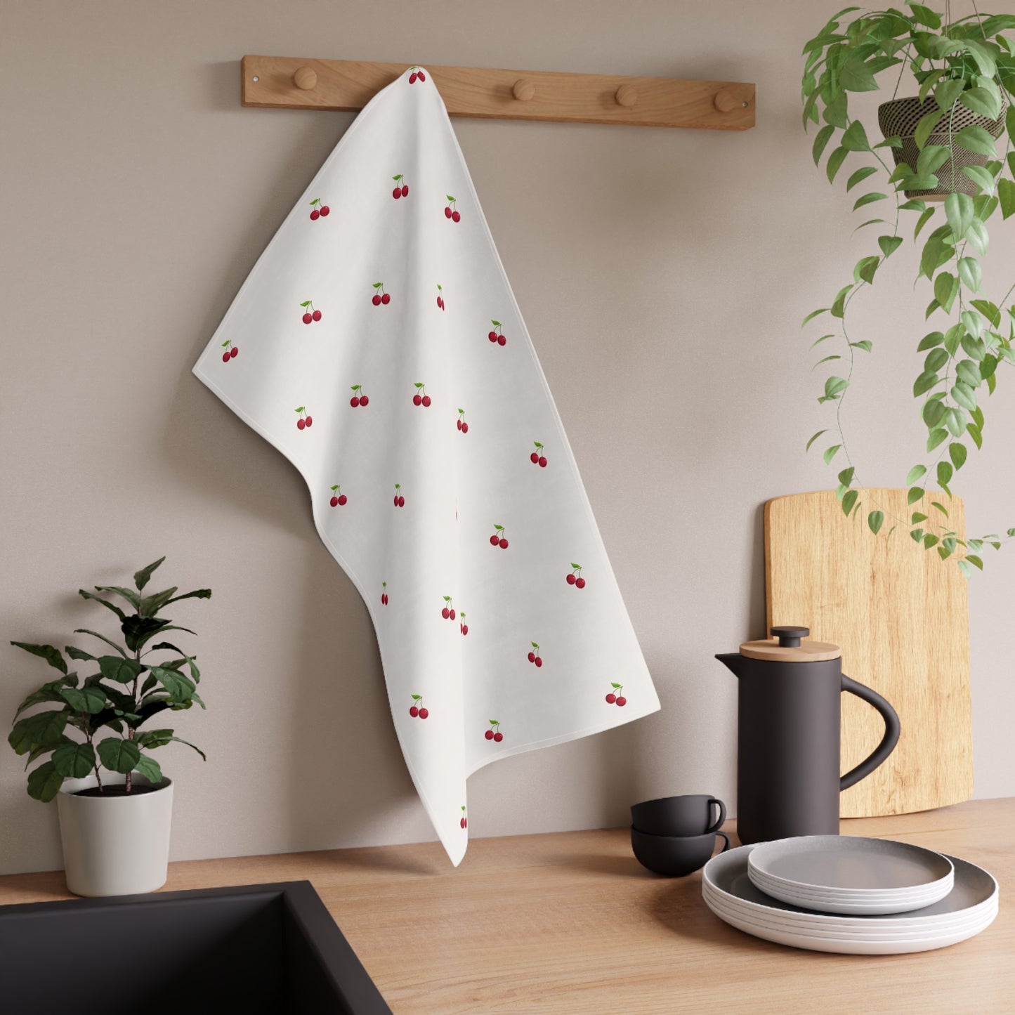 MAHA Make America Healthy Again Tea Towel (Cherry Polka Dots)