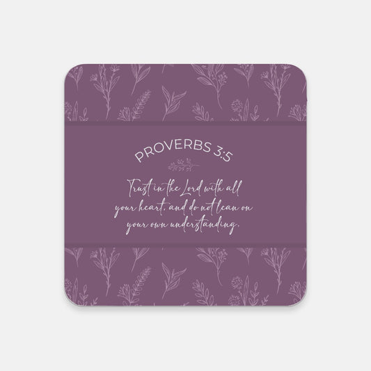 Grandma's Favorite Proverbs 3:5 Coaster (Lavender)