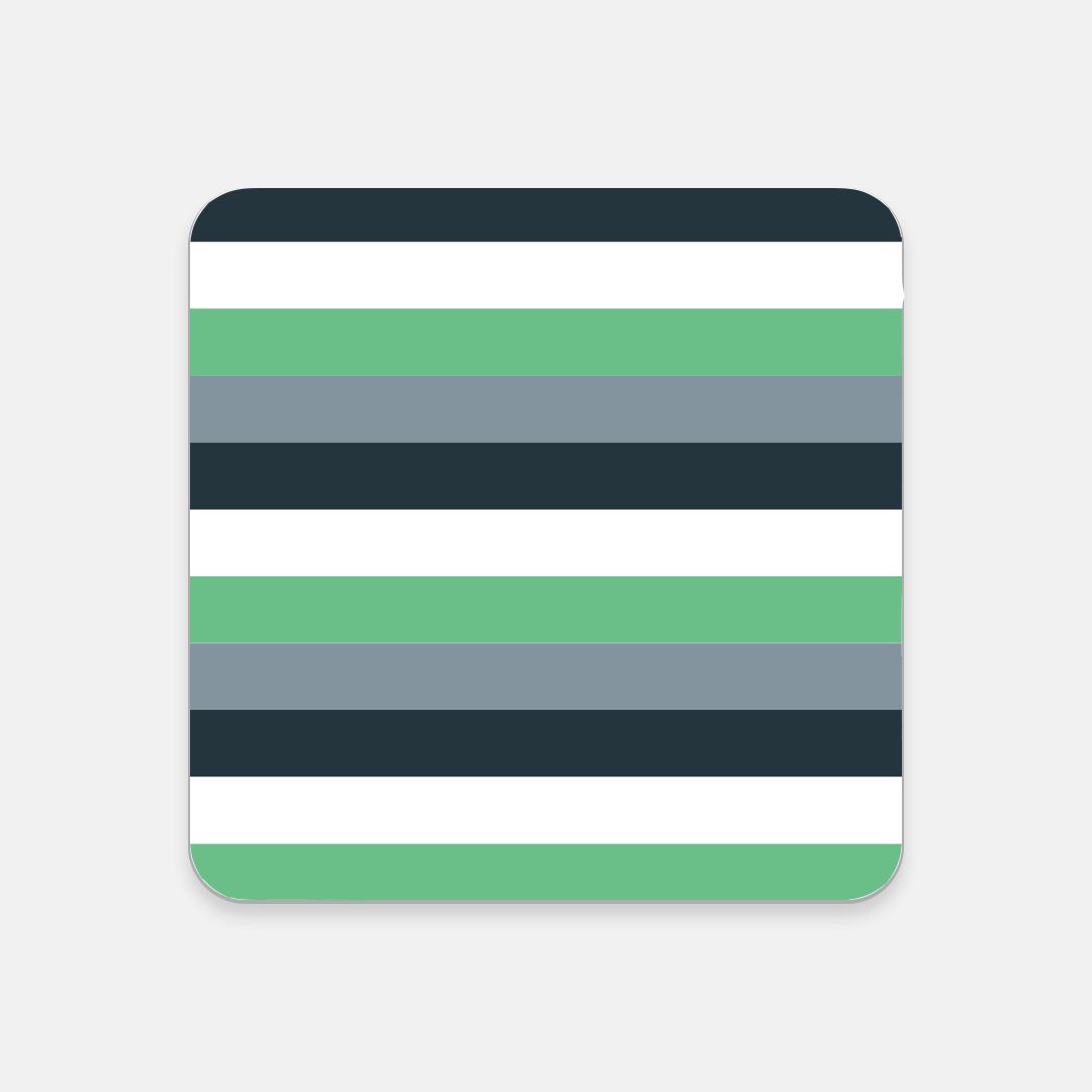 Frankenstein Striped Coaster