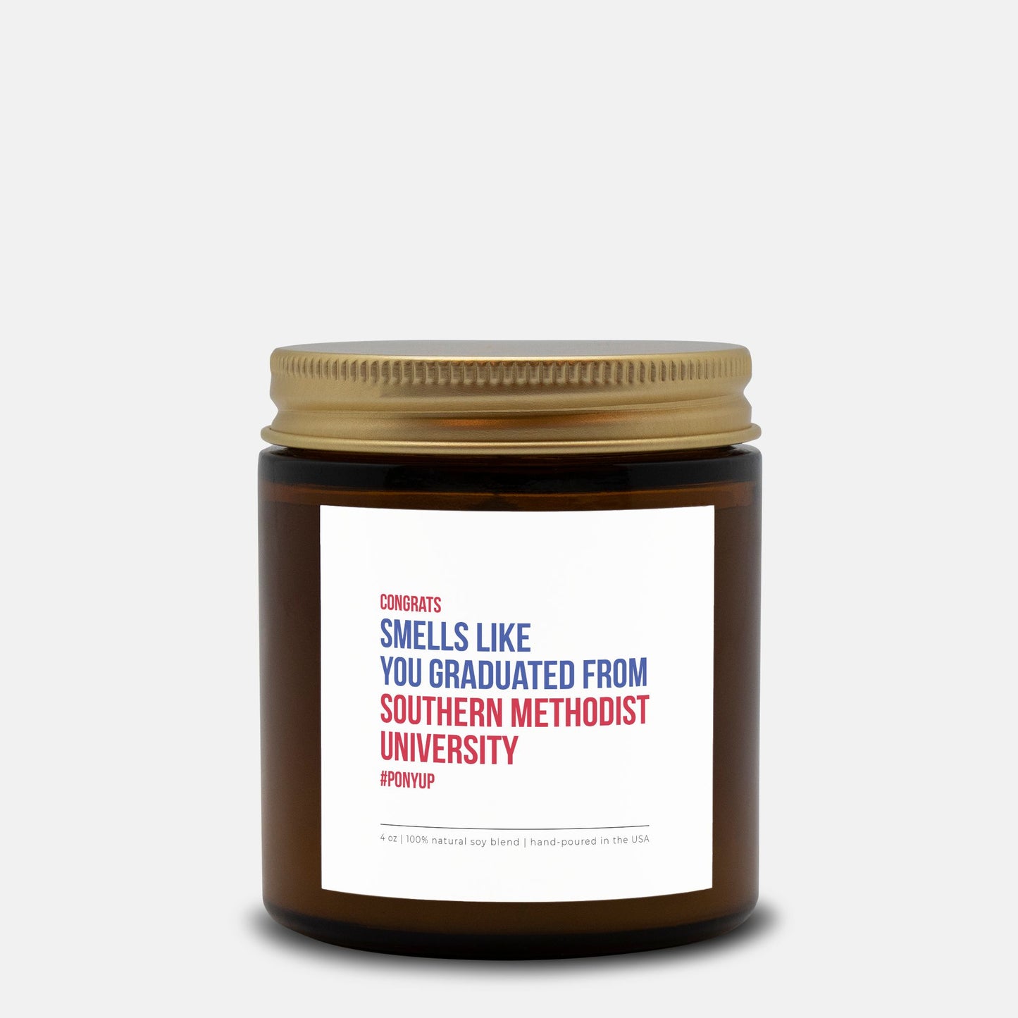 Southern Methodist University Graduation Candle (Amber)