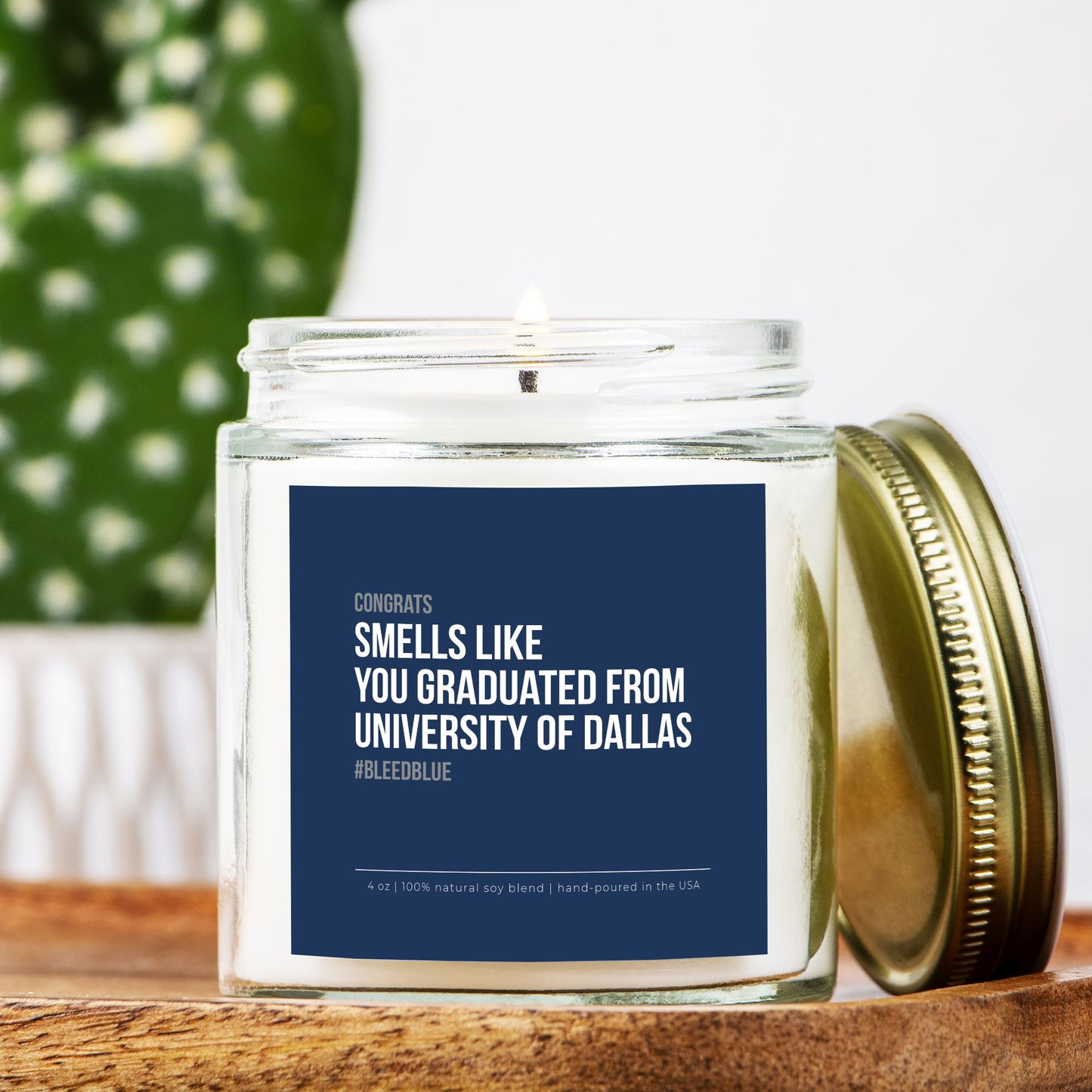 University of Dallas Graduation Candle (Clear)