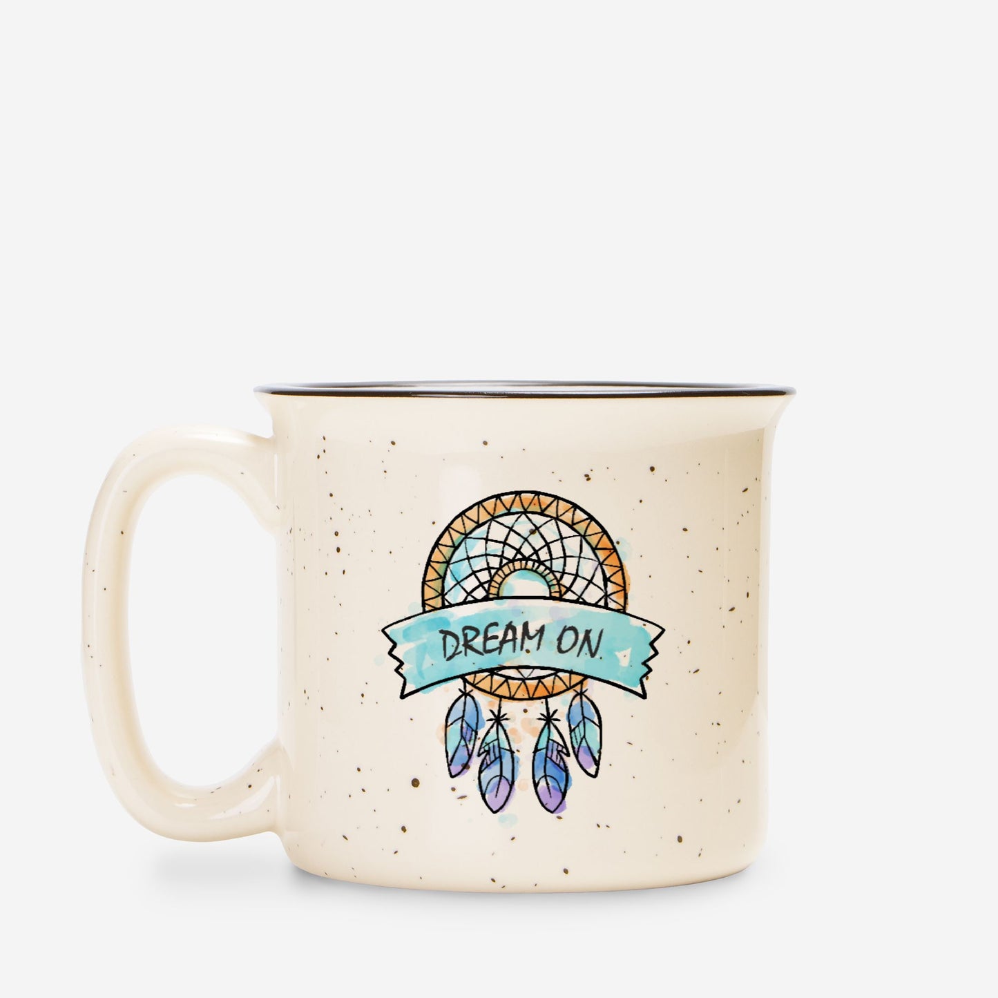 Dream On Boho Speckled Camp Mug