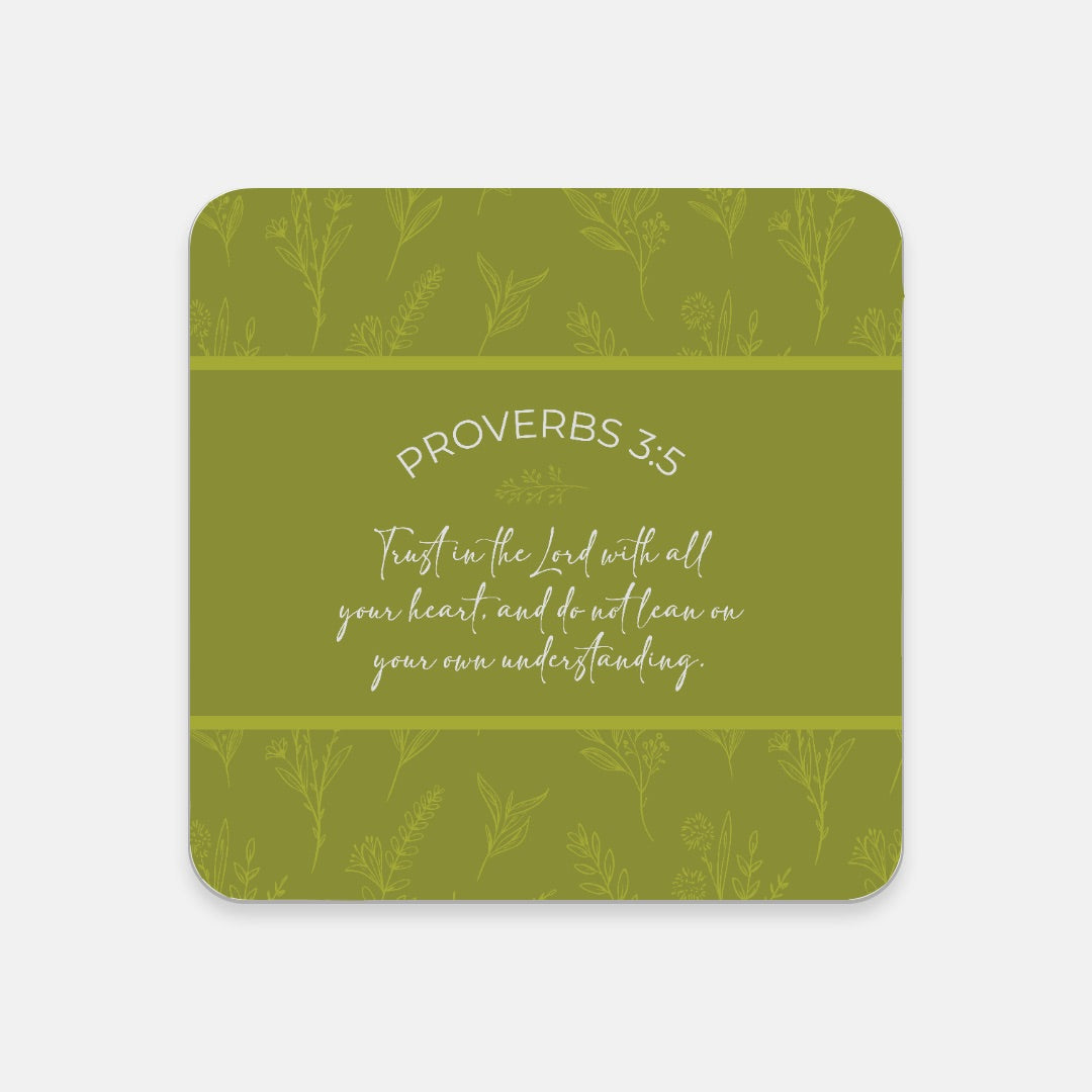 Grandma's Favorite Proverbs 3:5 Coaster (Lemongrass)