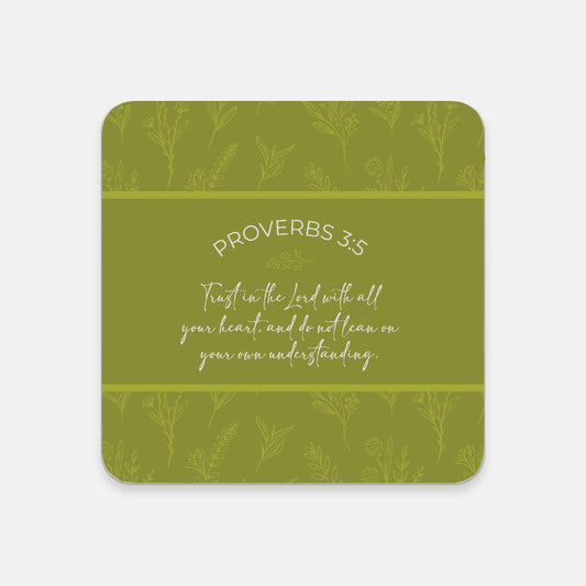 Grandma's Favorite Proverbs 3:5 Coaster (Lemongrass)